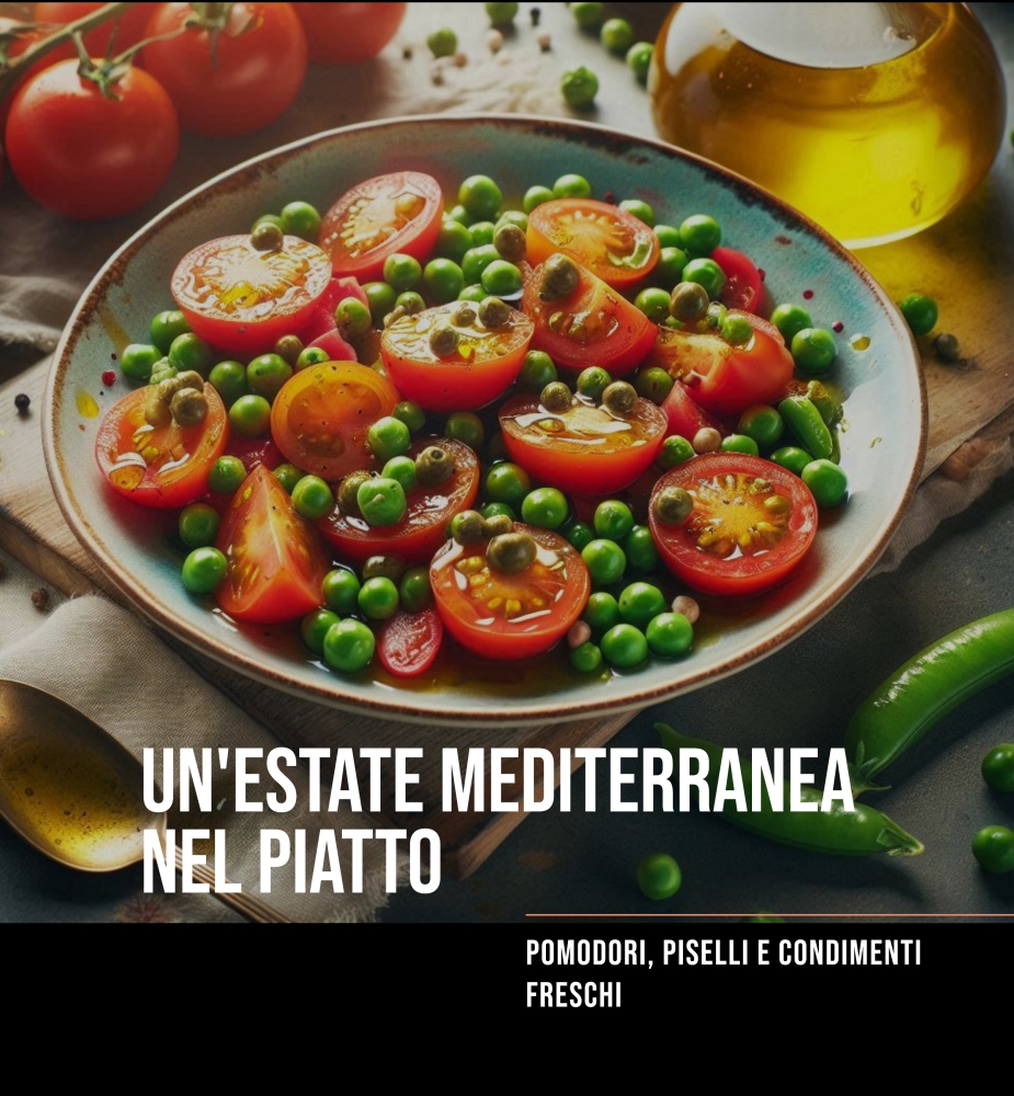 Un Piatto Estivo Nutriente: Pomodori, Piselli e Condimenti Mediterranei