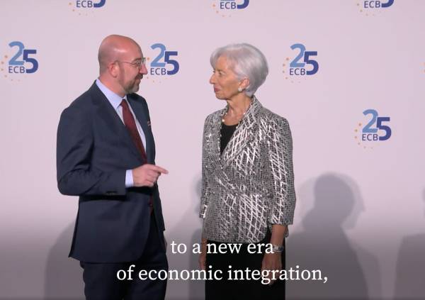 Presidente Charles Michel celebra il 25º anniversario della Banca Centrale Europea